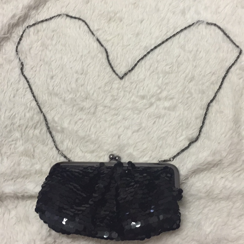 🌺 black Sequin purse
